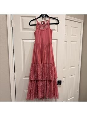 #75 MIA JOY Girls Sz. 8 maxi dress lace ruffle